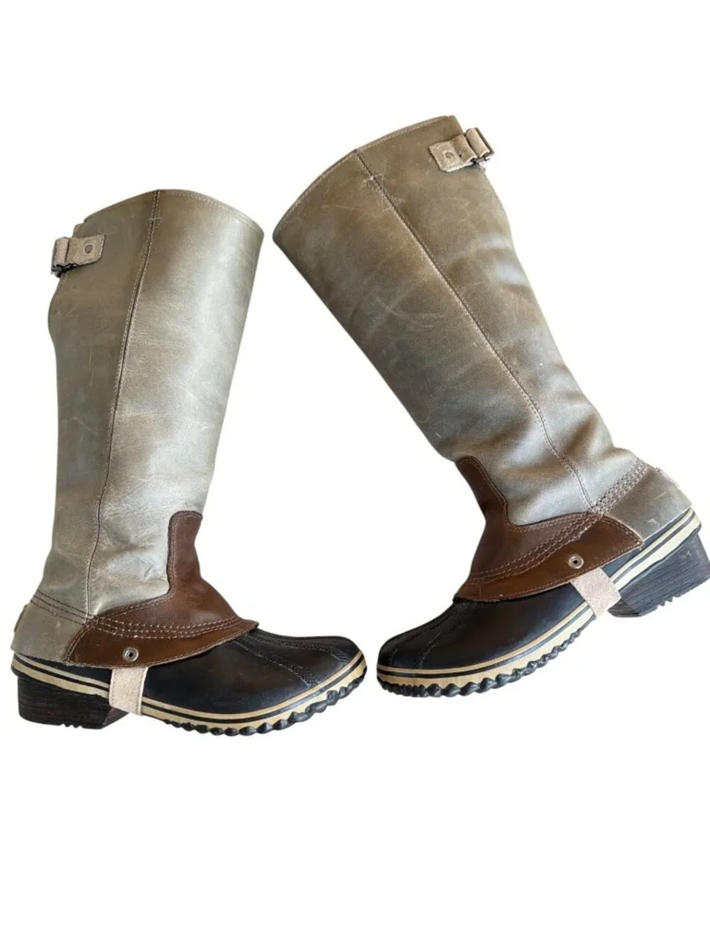 SOREL SLIMPACK Tall 10 Equestrian Riding Boot Shale Gray Waterproof RARE HTF